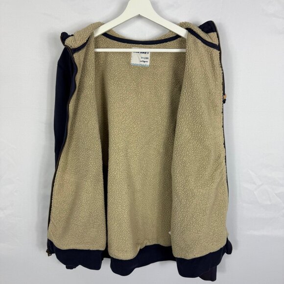 Old Navy Full Zip Hoodie Sweatshirt Mens Size Large Navy Blue Hooded Faded - Picture 5 of 10